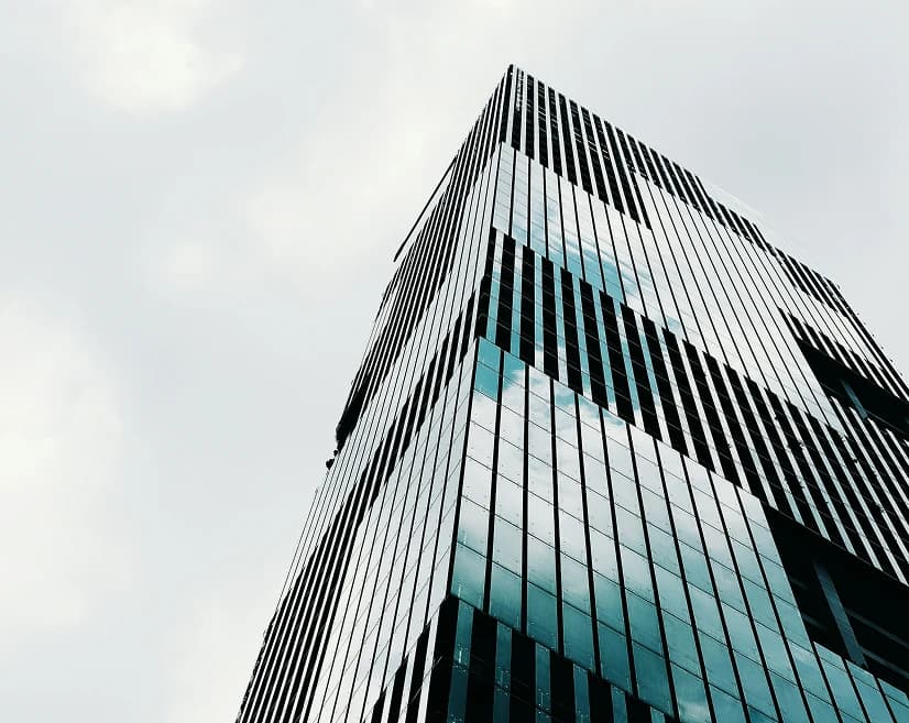 Modern building construction site